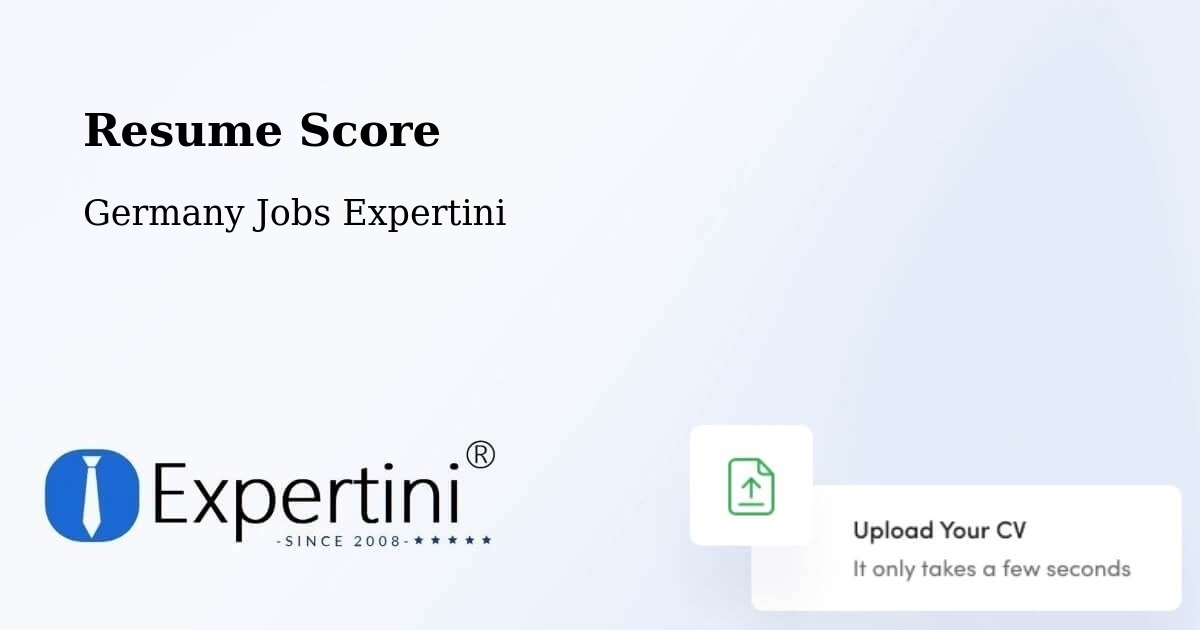 Resume Score & Job Description Match Tool – Göda - Germany Jobs Expertini